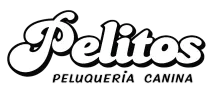 Pelitos logo in black script with &ldquo;Peluquer&iacute;a Canina&rdquo; beneath it