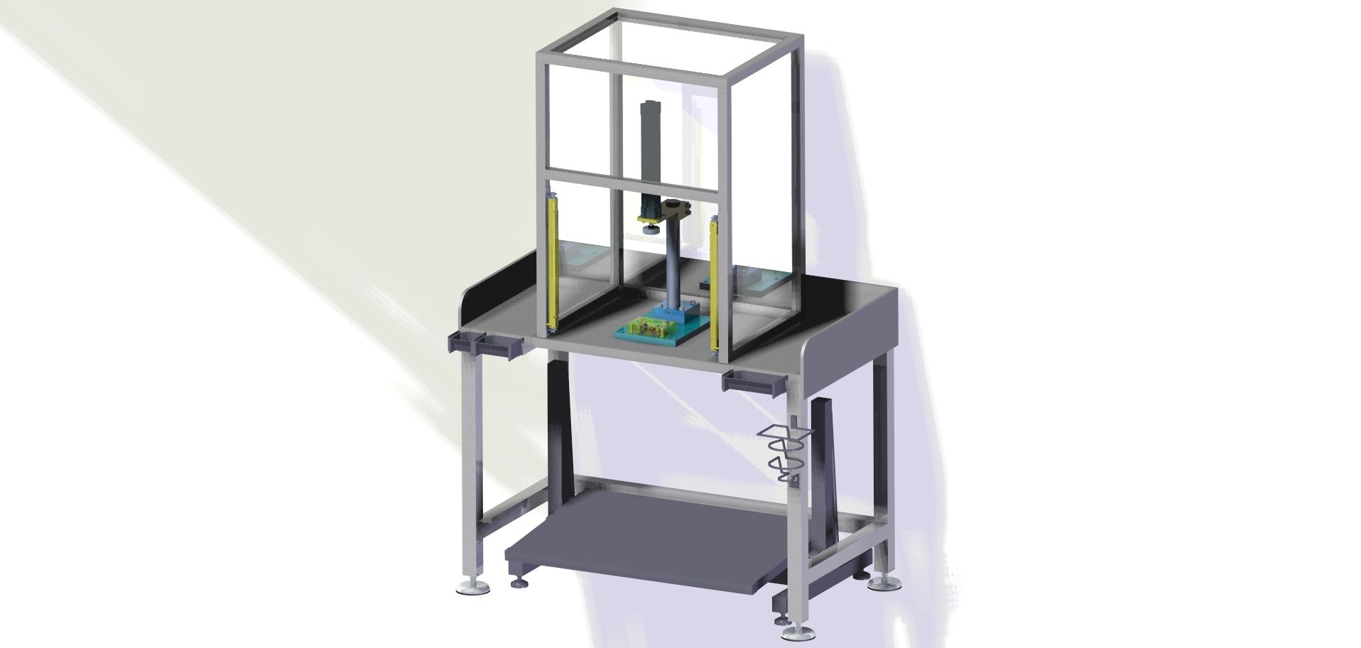 Una imagen generada por computadora de una máquina sobre una mesa.