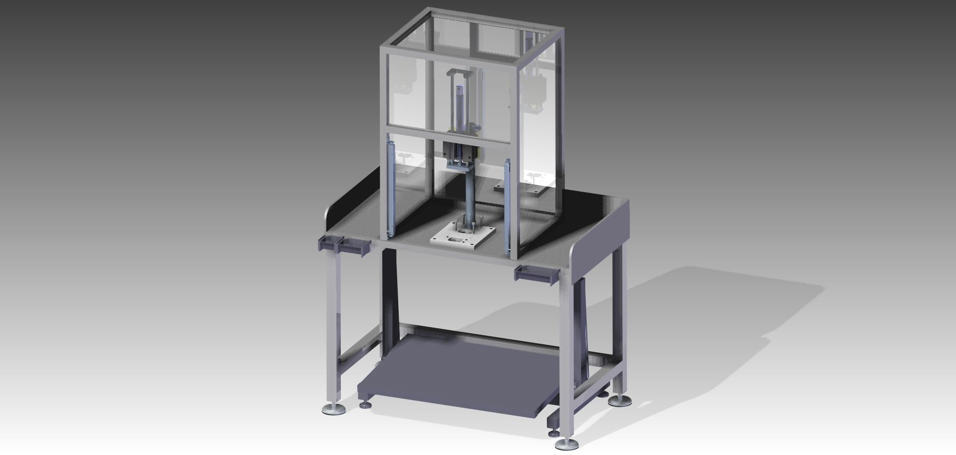 Un modelo 3D de una máquina colocada encima de una mesa.