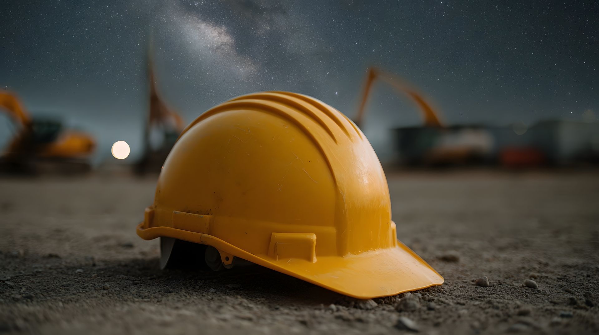 Un casque de chantier jaune