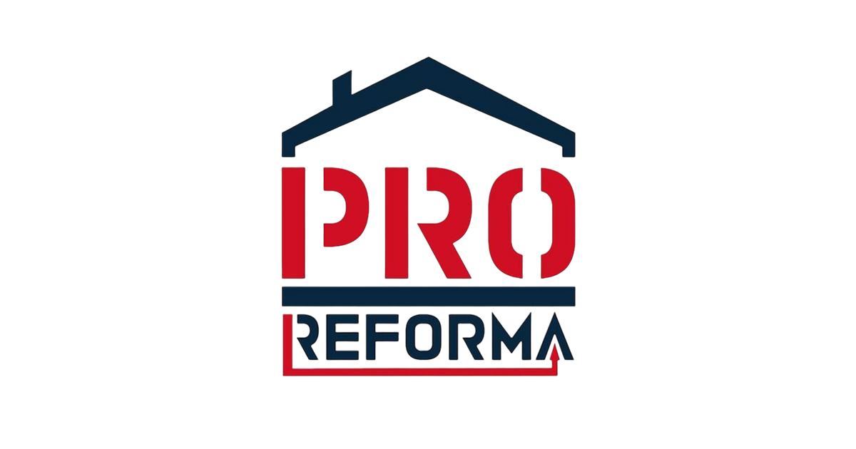 Un logotipo rojo, blanco y azul para una empresa llamada pro