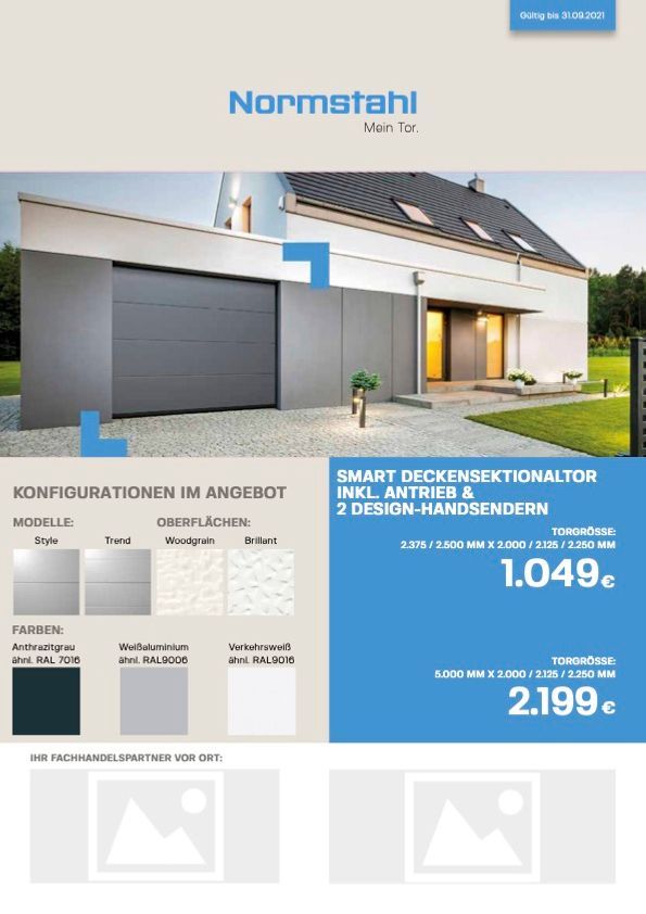 Sachsenhauser Tor- & Antriebstechnik, Grafik Angebot Deckensektionaltor