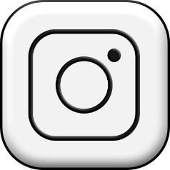 Schwarz-weißes Instagram-App-Logo-Symbol auf abgerundetem quadratischem Hintergrund