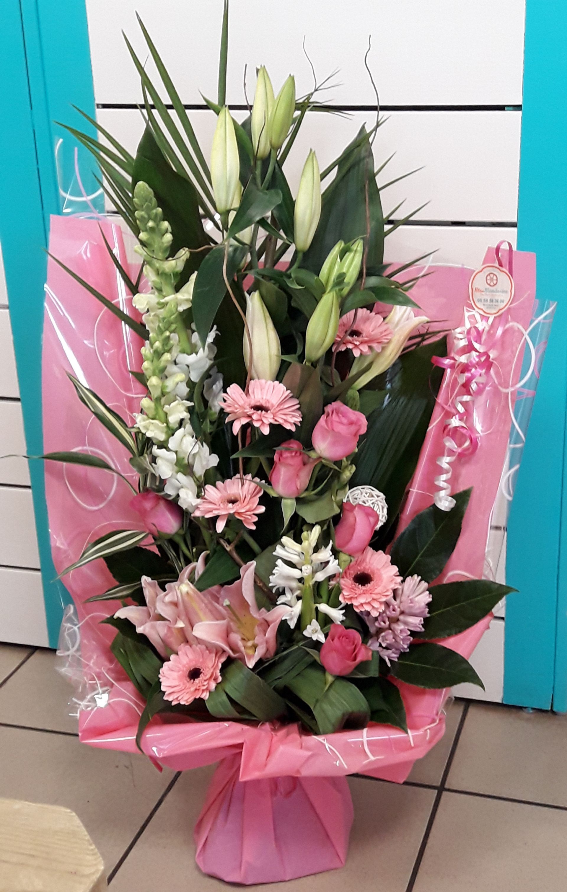 Composition florale rose