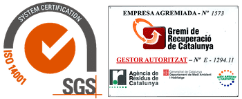 Un logotipo de SGS está junto a un logotipo de certificación del sistema.