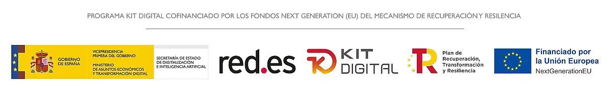 Logotipos de diversas organizaciones, entre ellas red.es y la Unión Europea.