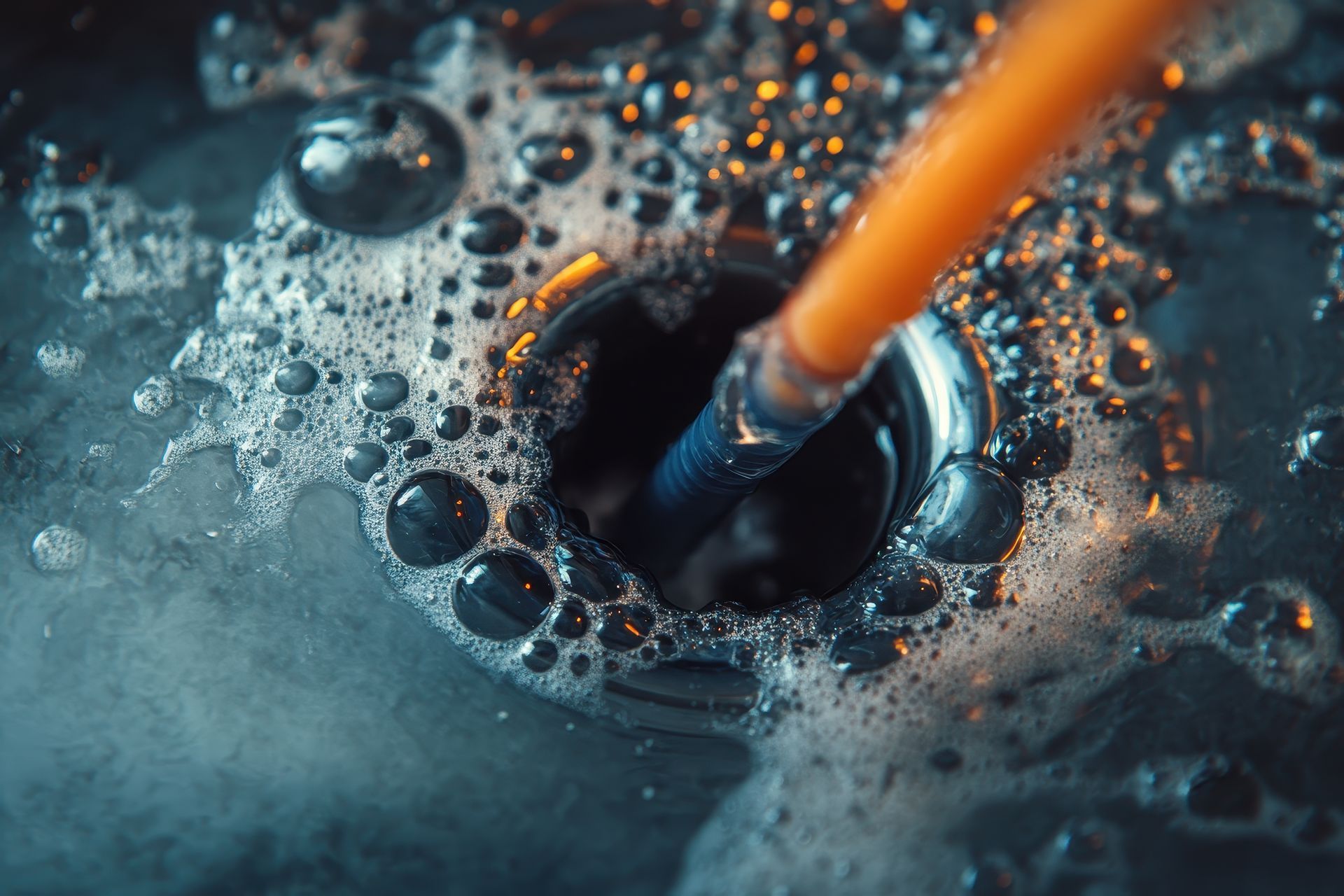 Un curage de canalisation d'un tout-à-l'égout