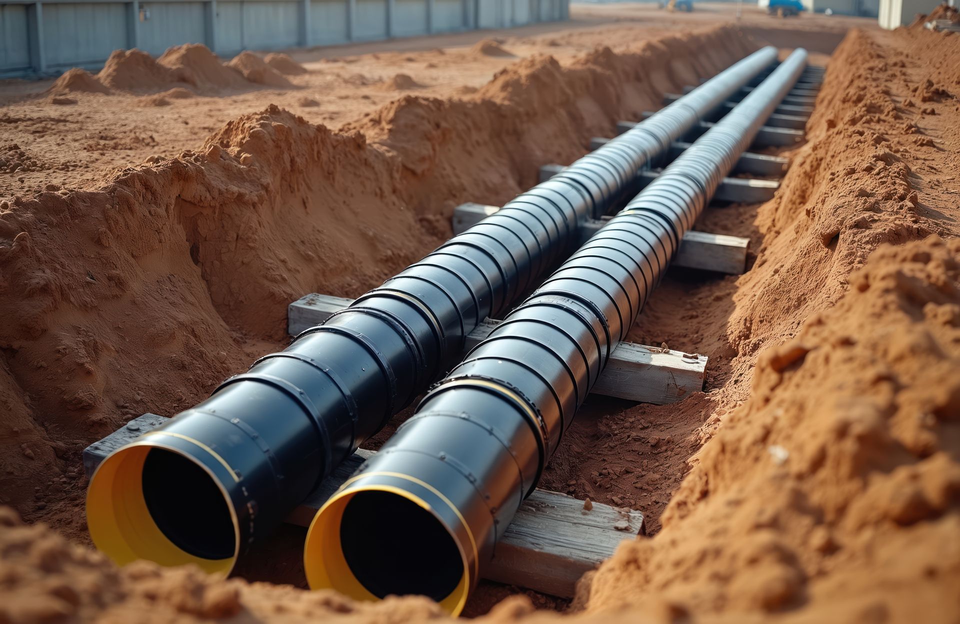 Des tuyaux enterrés