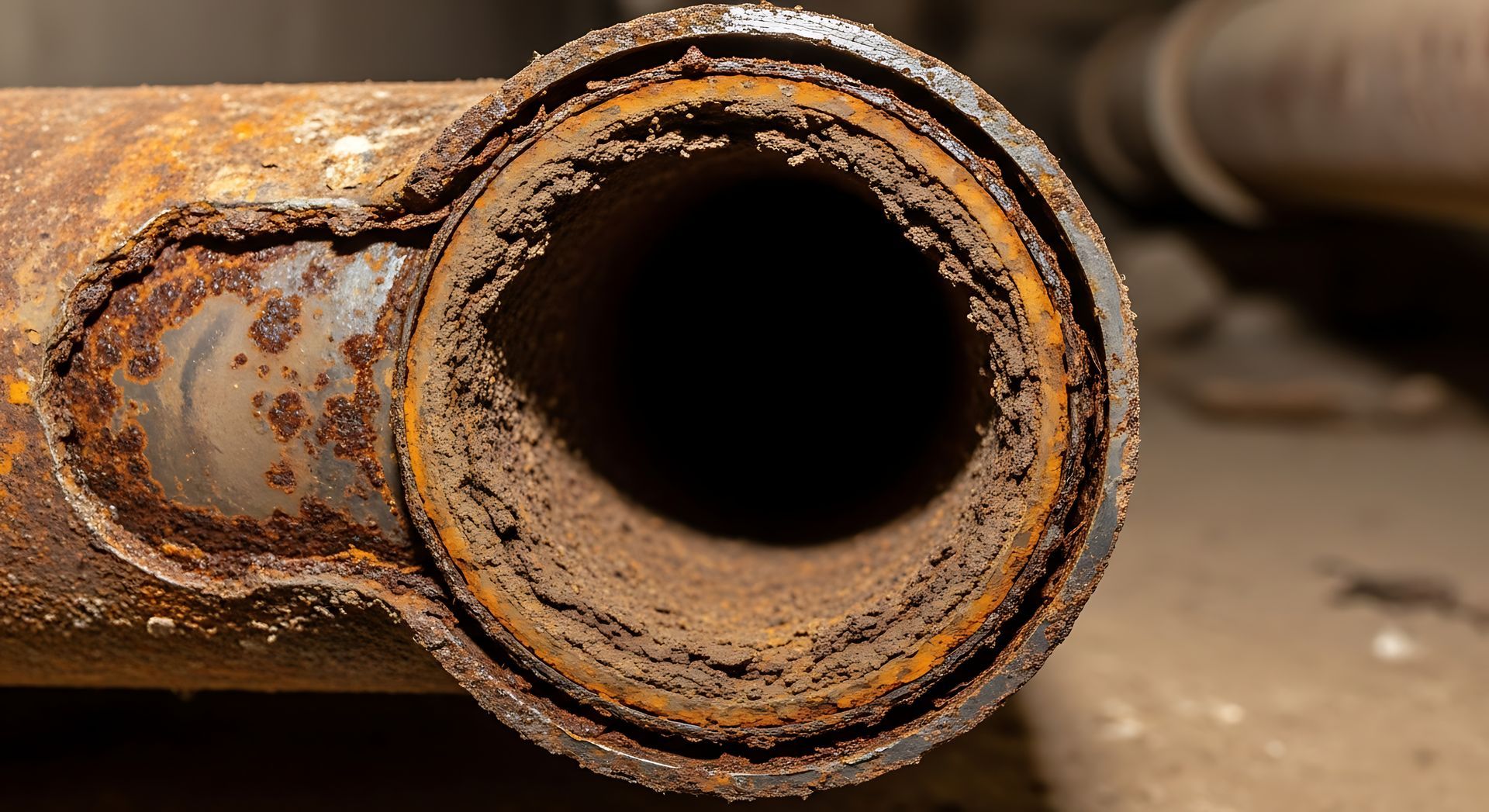 Une coupe de canalisation bouchée