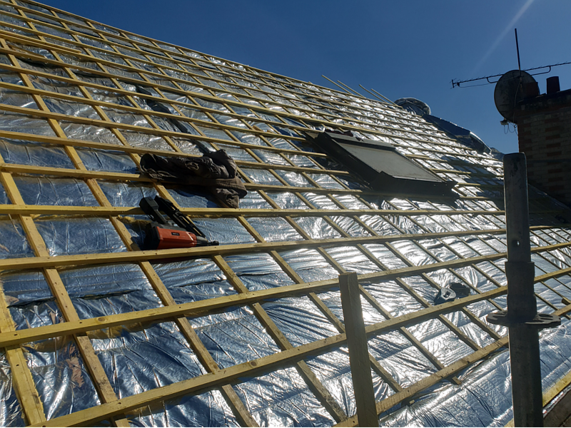 Toiture sans tuile pour l'entretien et le nettoyage