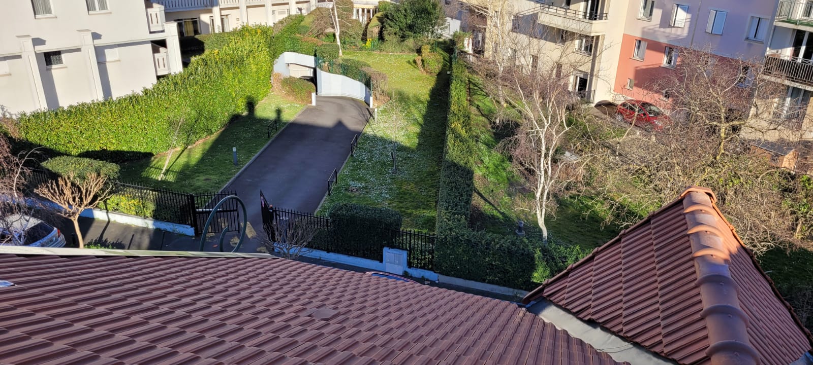 Toiture entretenue vue du dessus