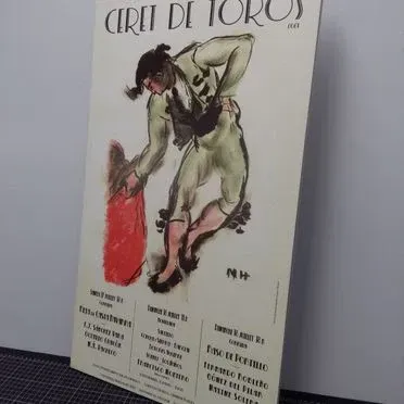 Un cartel con un torero que dice cirei de toros