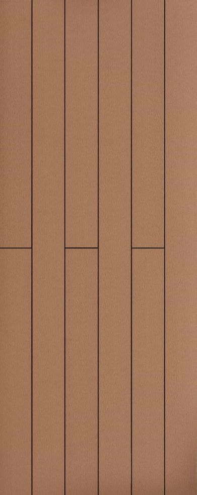 Un primer plano de una puerta de madera marrón con una ligera veta.