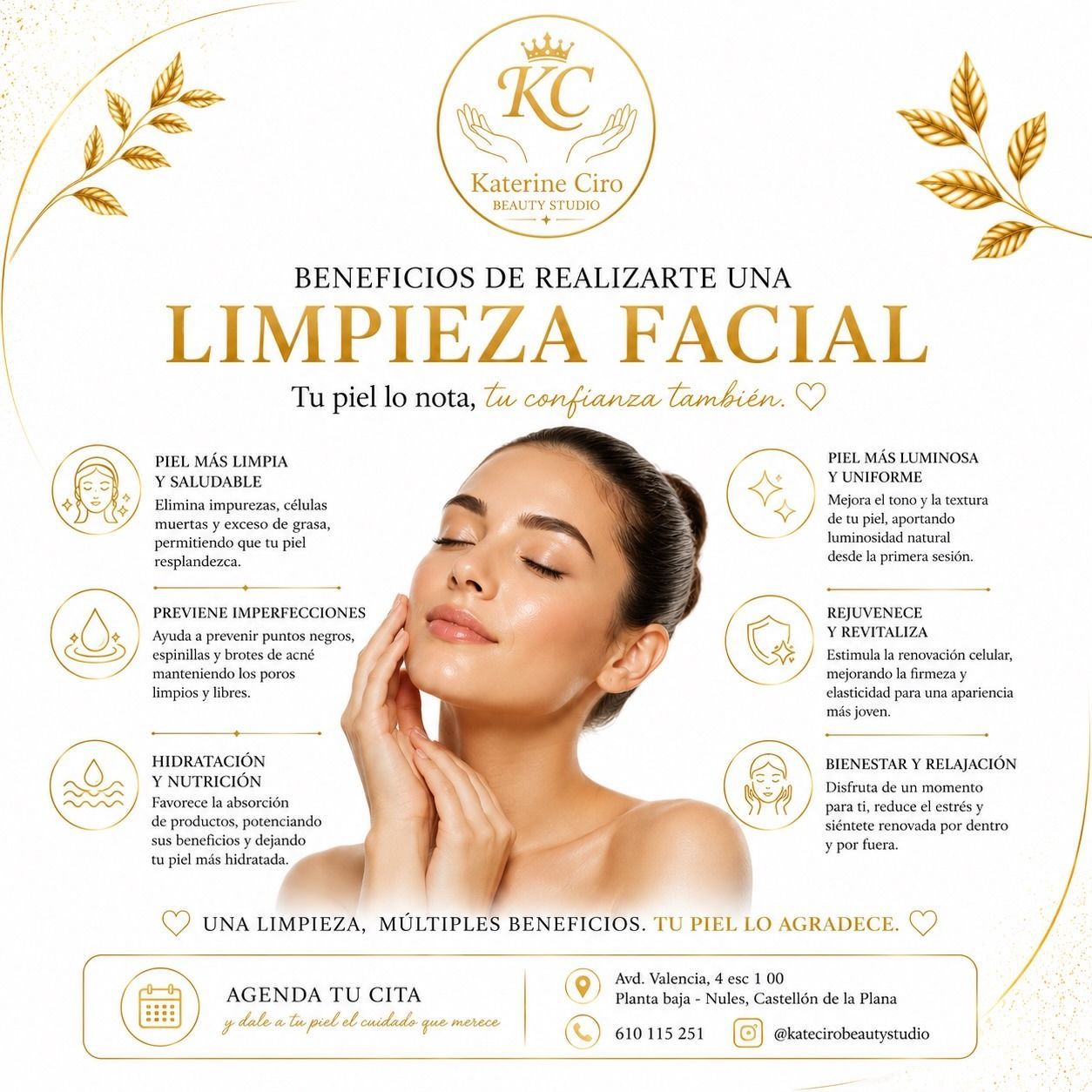 Folleto de spa para limpieza 