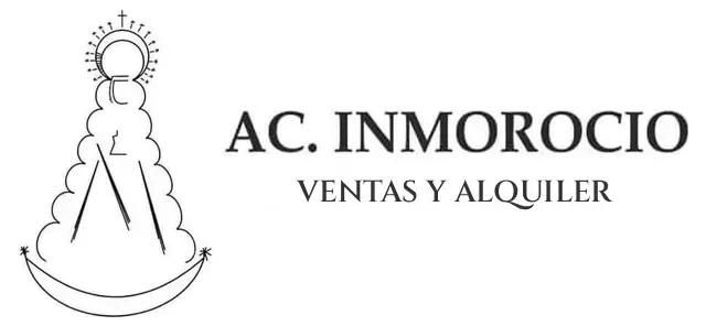 Anuncio inmobiliario: AC. Inmorocio. Logotipo, teléfono, correo electrónico y fotos de la propiedad.