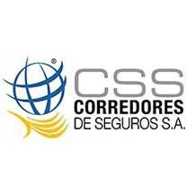 El logotipo de CSS Insurance Corridores SA tiene un globo terráqueo.