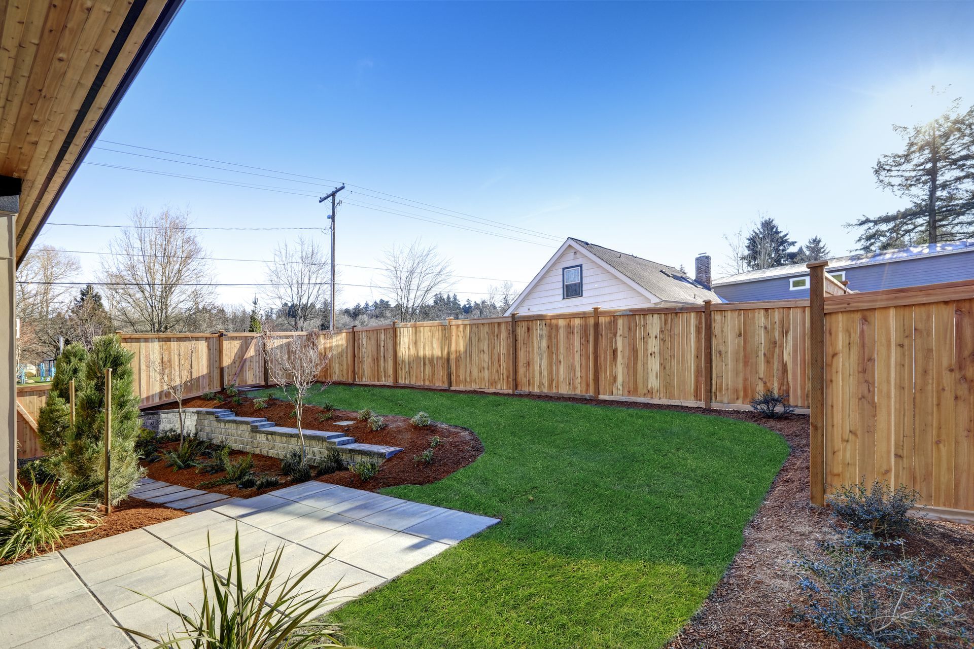 Jardin après travaux de terrassement