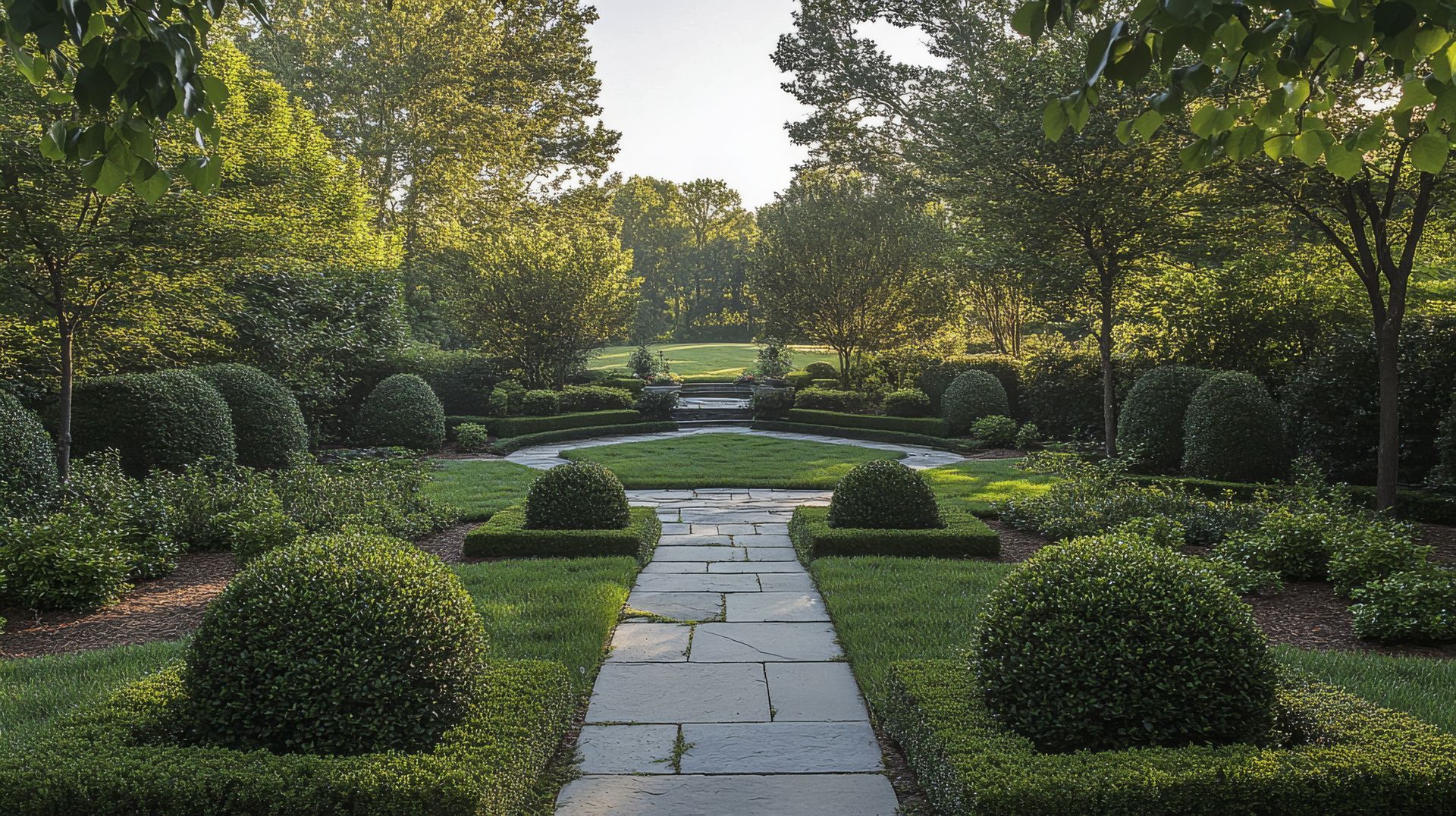 Gros plan sur un jardin d'art topiaire