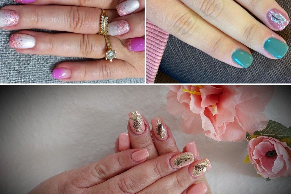 Kosmetikstudio Creativo Hände mit lackierten Fingernägeln