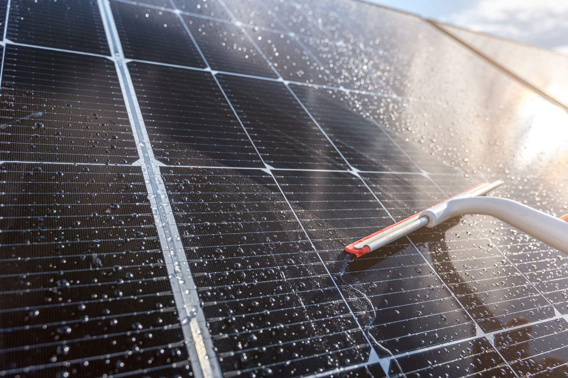 Nettoyage de panneaux solaires