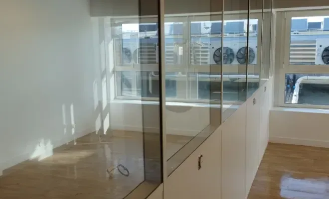 Grandes vitres avant nettoyage