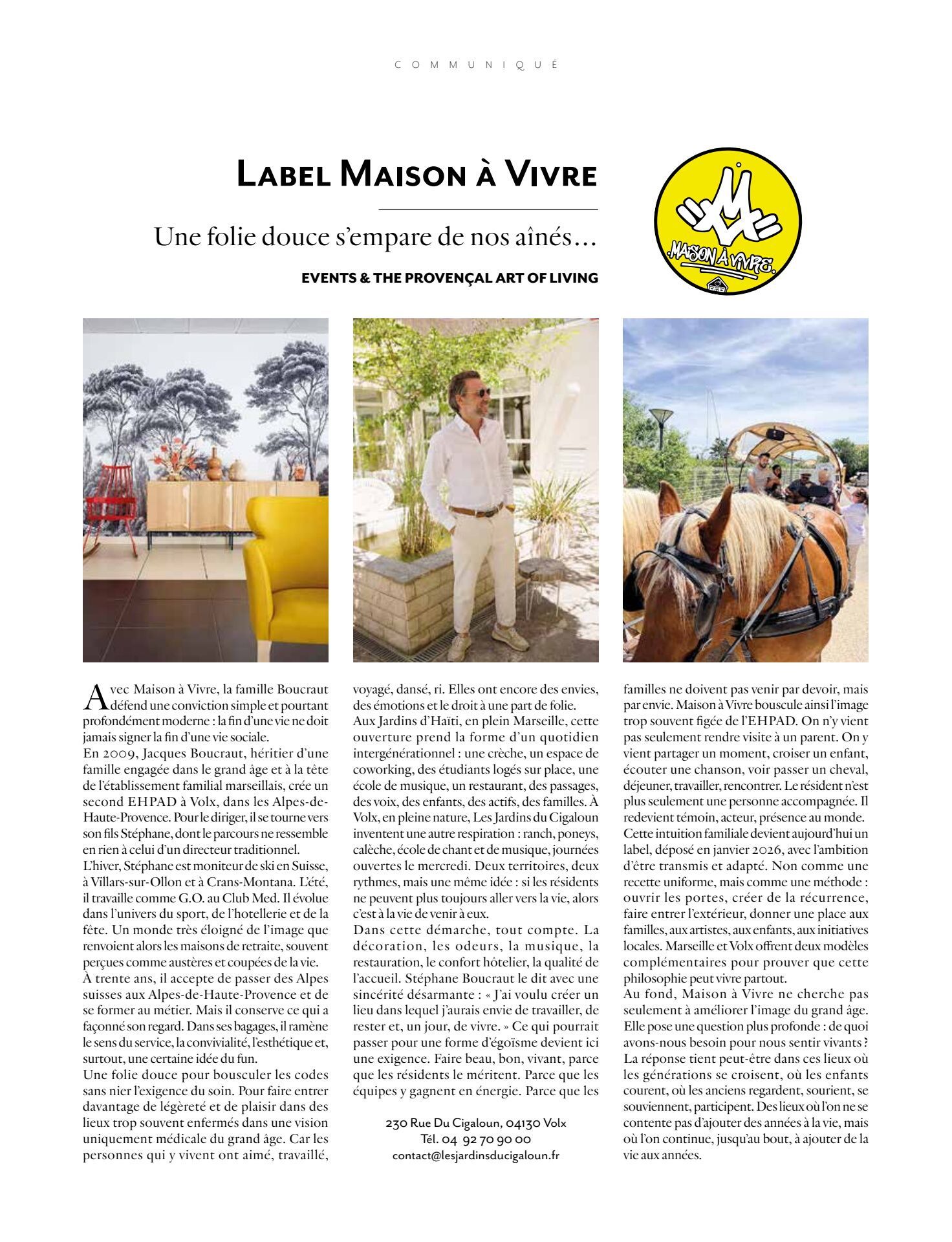 La deuxième page d'un article de journal