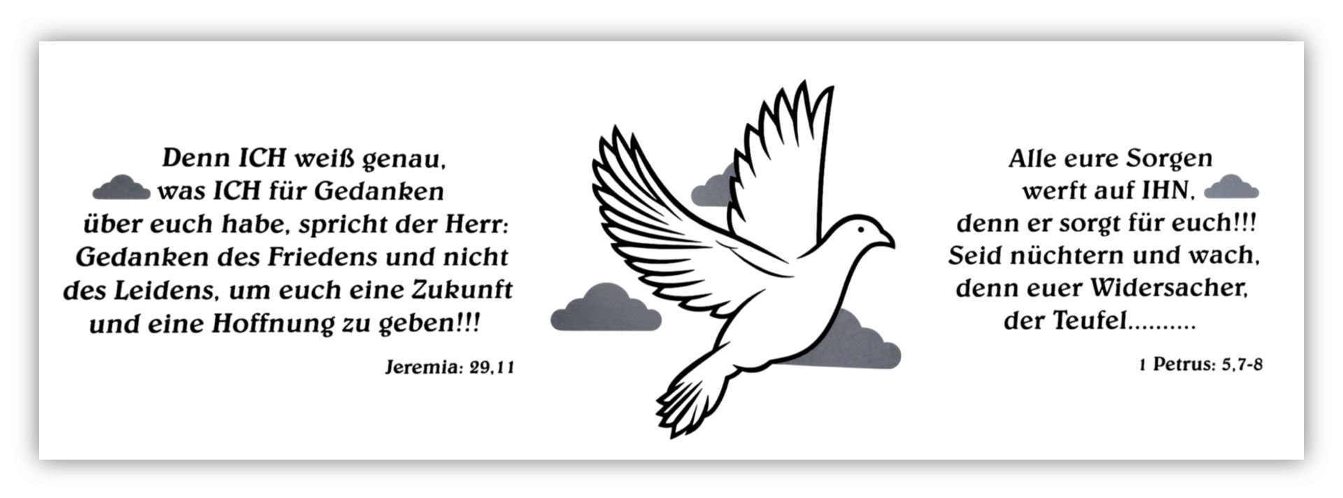 ein Schwarz-Weiß-Zeichnung einer Taube mit einem Gedicht darauf .