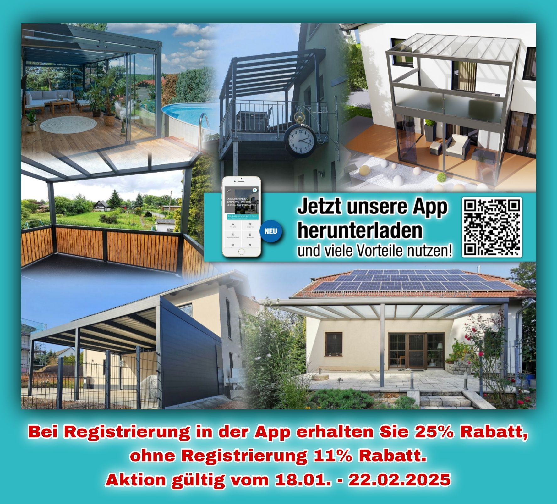 A collage of pictures with the words jetzt unsere app herunterladen