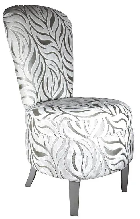 Chauffeuse de chambre aux motifs blancs en forme de feuilles