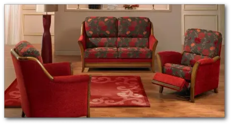 Ensemble canapé et fauteuil de relaxation au style classique