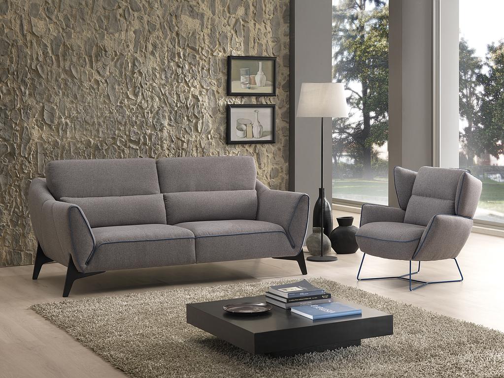 Salon complet design de couleur gris