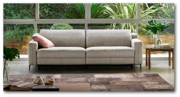 Canapé moderne en tissus gris