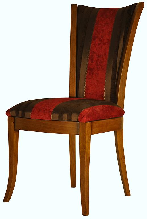 Chaise à rayure rouge et noire