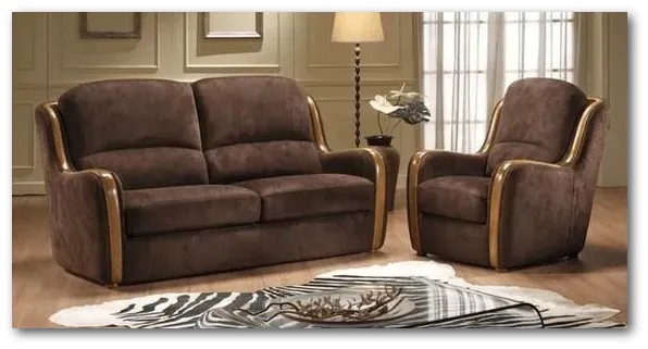 Canapé et fauteuil de salon à l'allure confortable