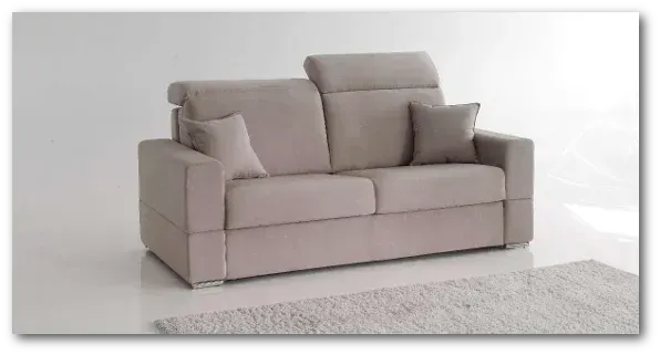 Canapé en tissu équipé d'un haut dossier inclinable