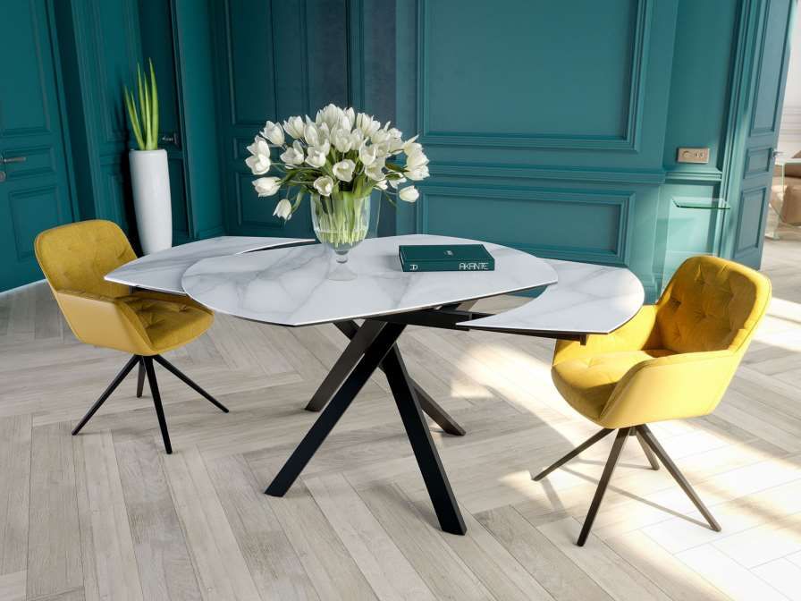 table pivotante extensible ceramique