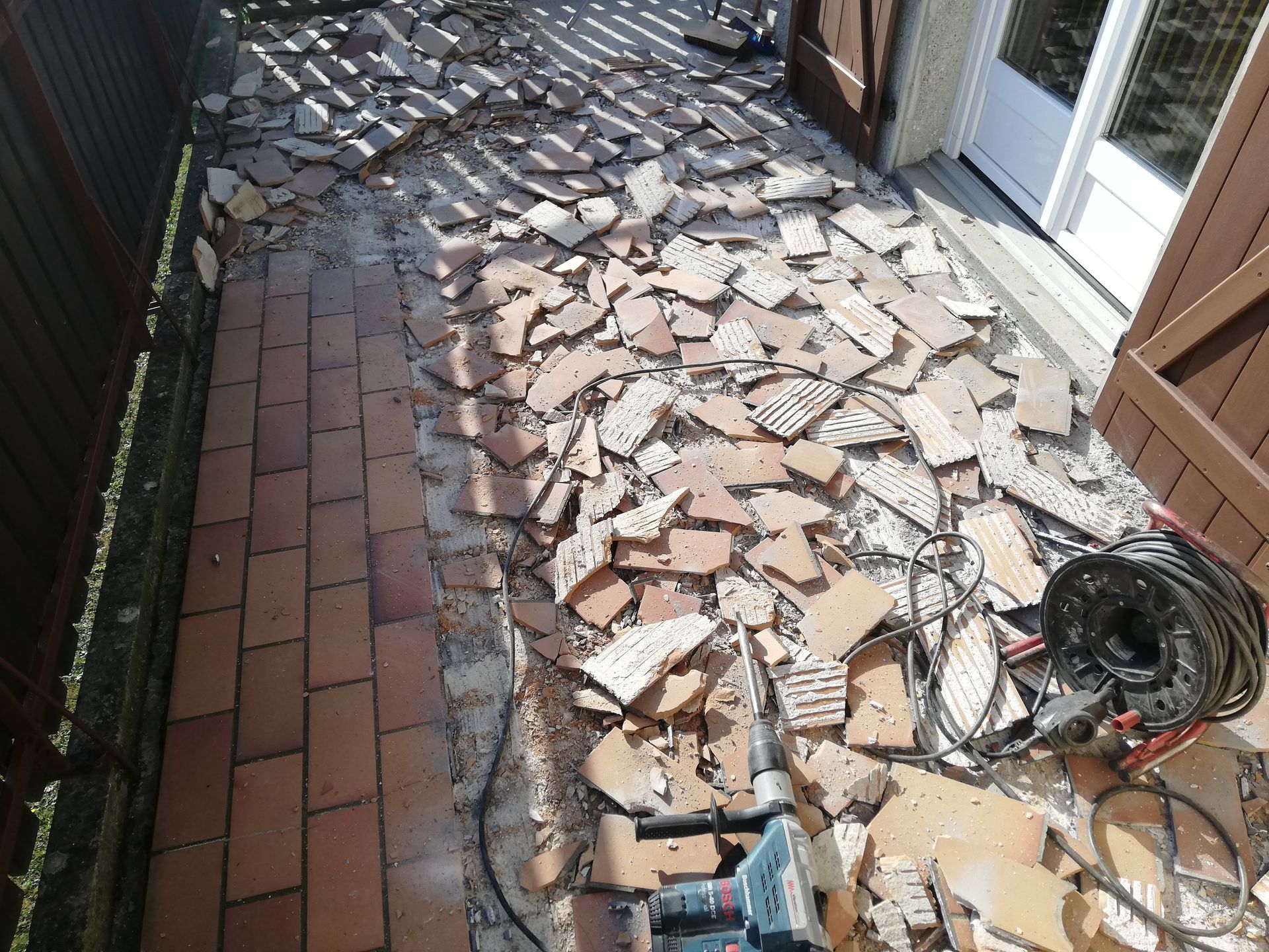 Avant travaux d'étanchéité sur terrasse