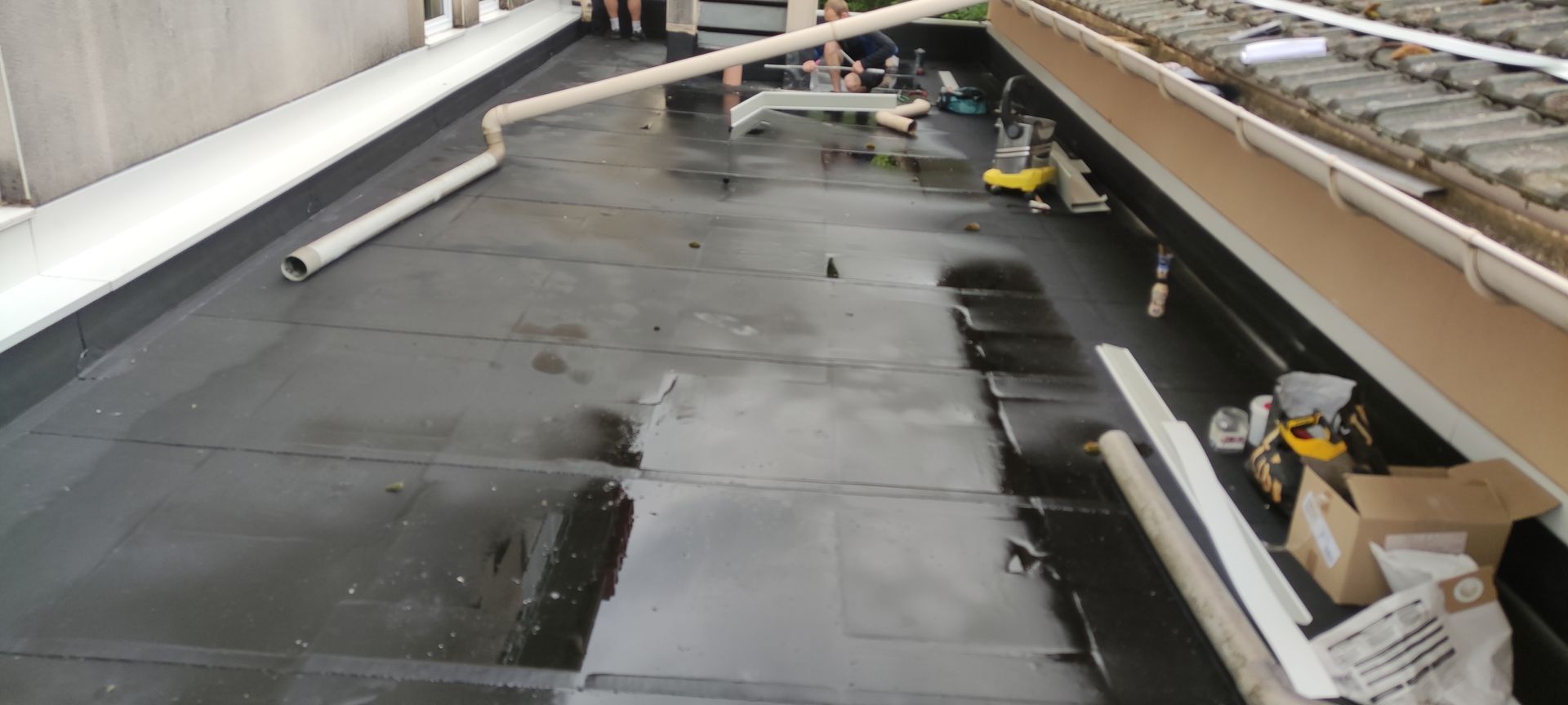 Travaux d'étanchéité sur terrasse