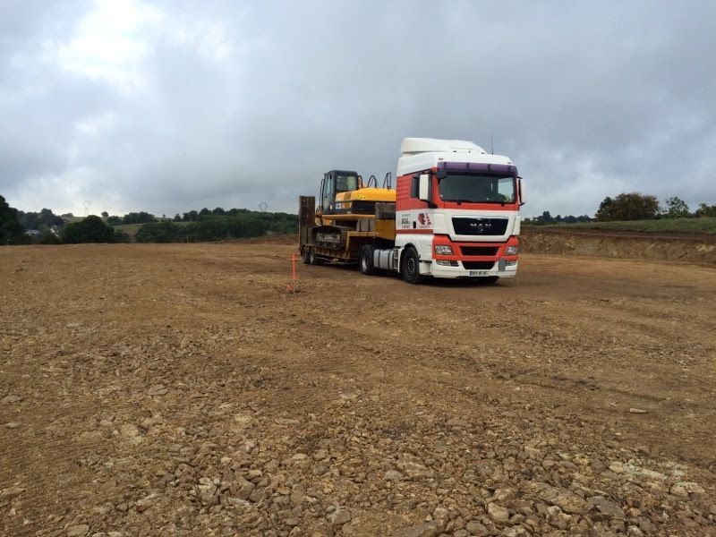 Transport de véhicule de chantier