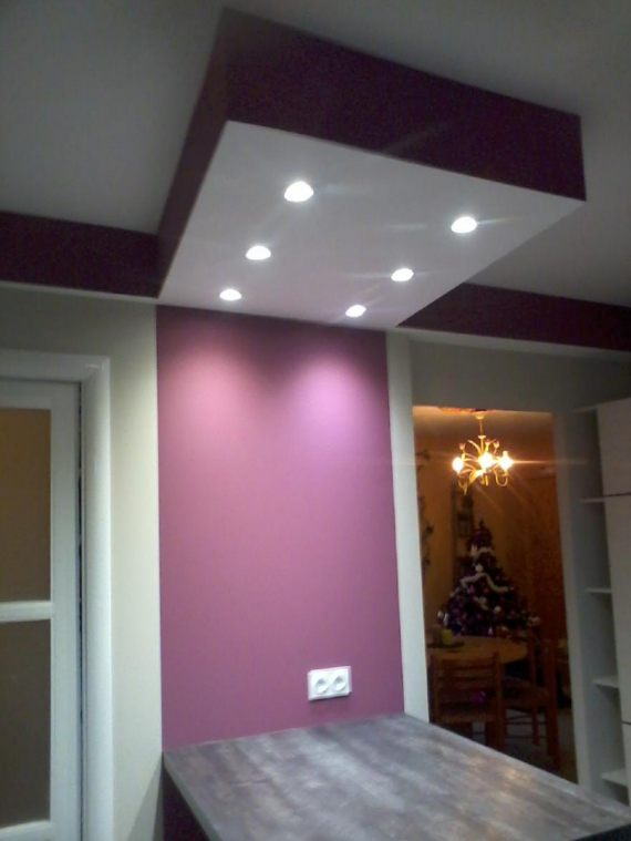 Plan de travail violet