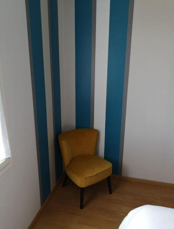 Bandes peinture bleue