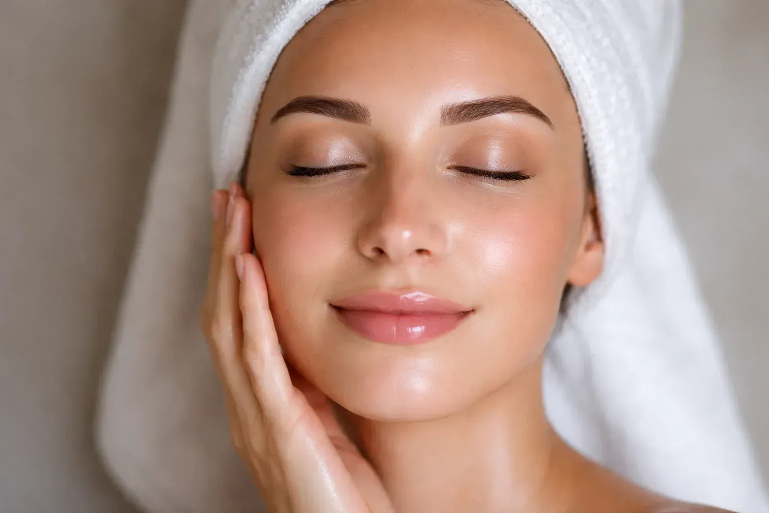 Persona que recibe un tratamiento facial con un dispositivo exfoliante de la piel.