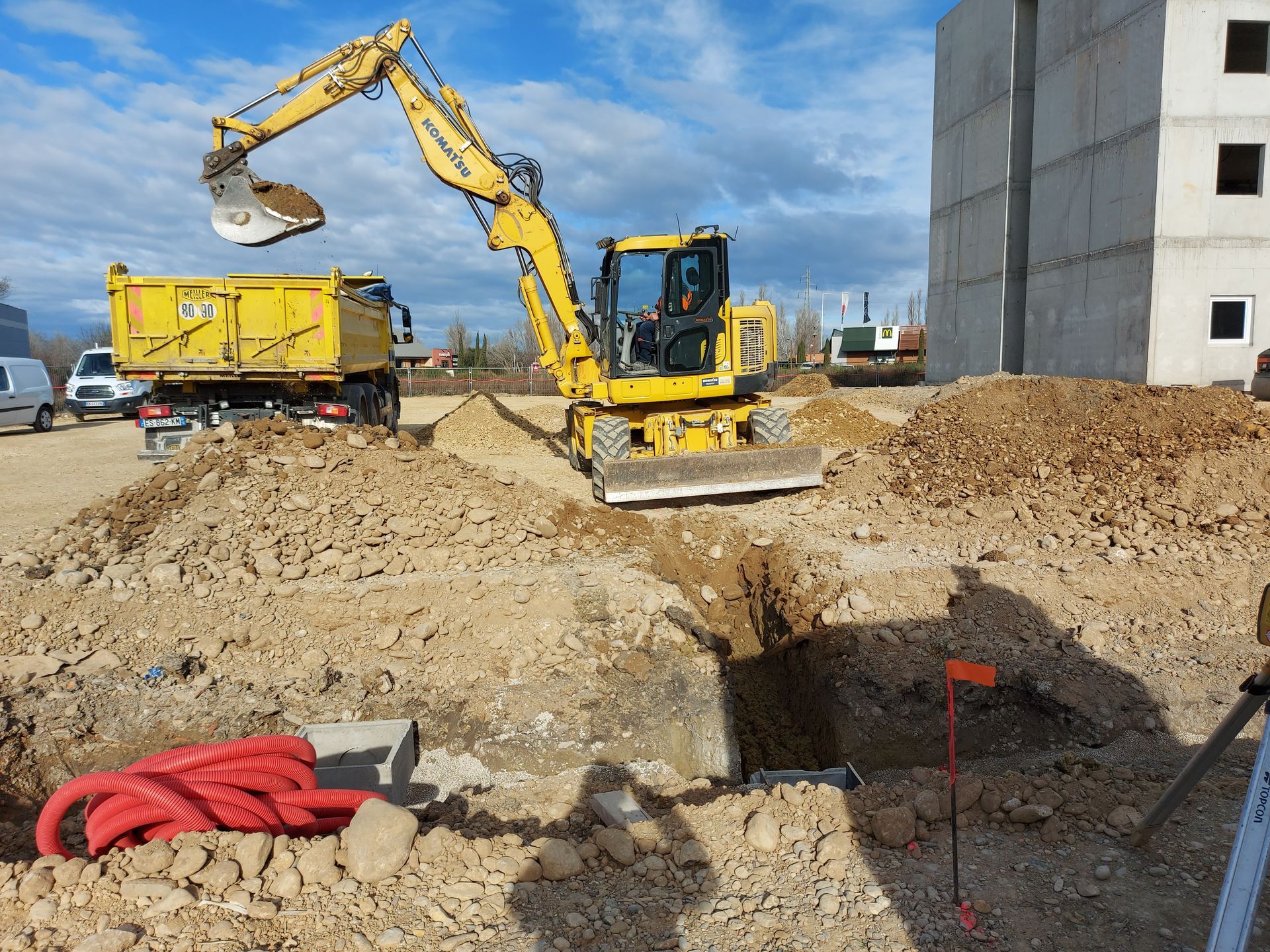 Creusement de tranchées