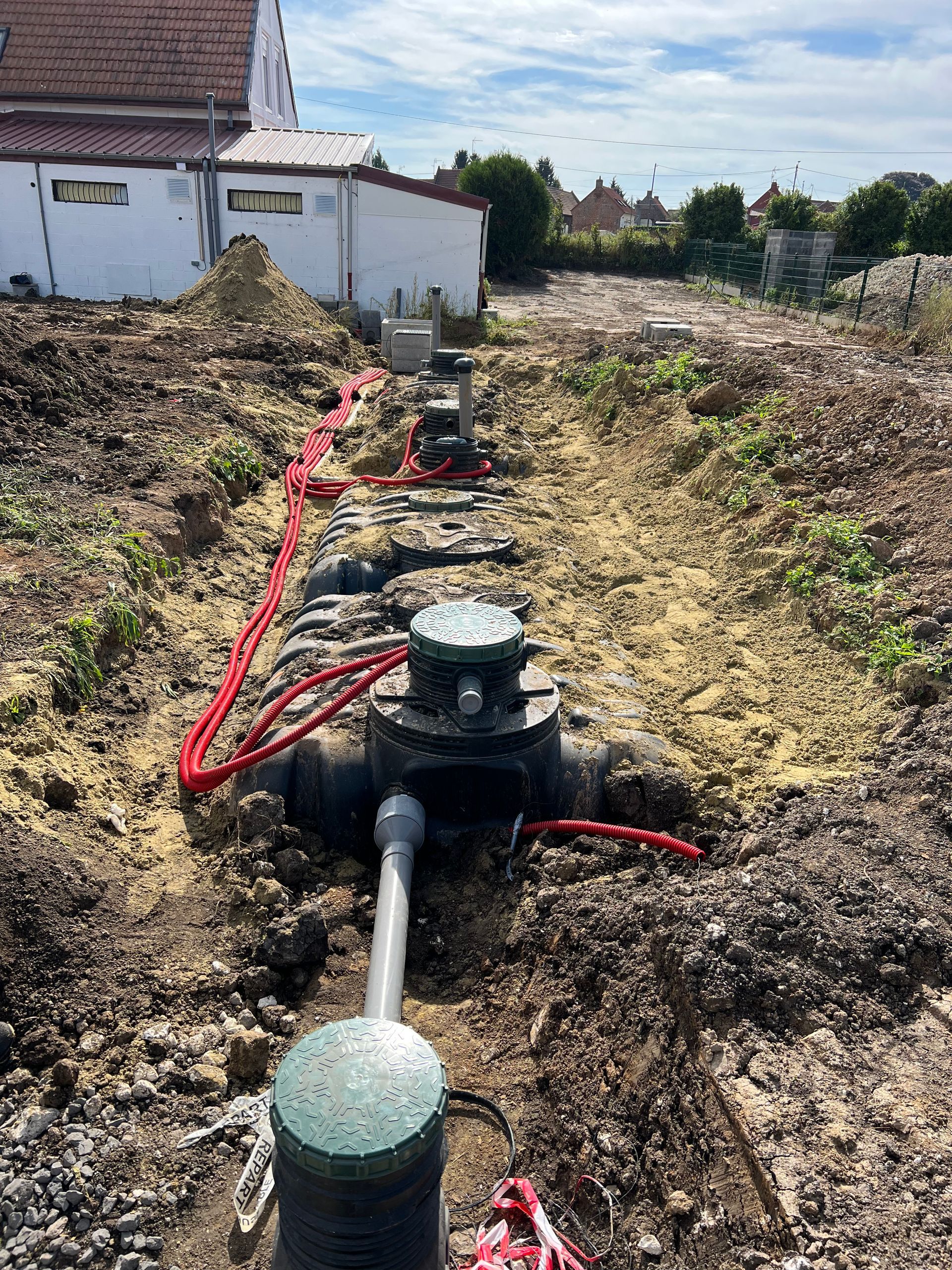 Travaux d'assainissement non collectif par la société Fechain Vidanges