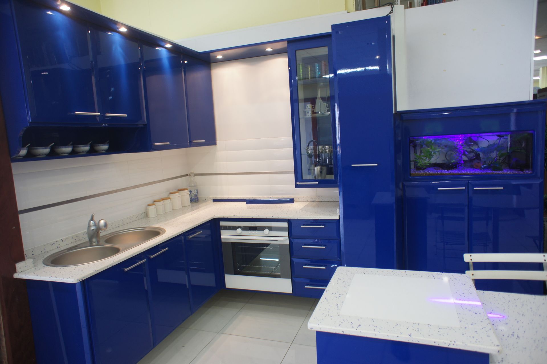 Cuisine en PVC bleu