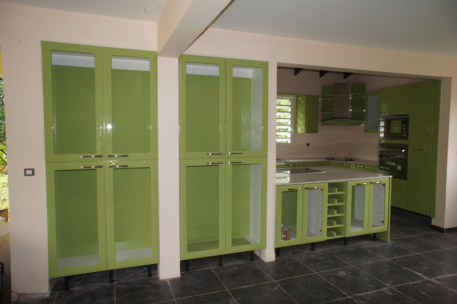 Portes de placard vert clair