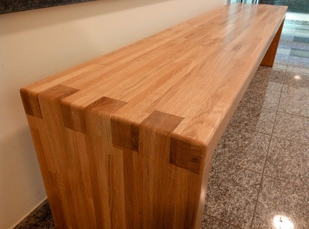 panca e mensola in legno di rovere massiccio 3