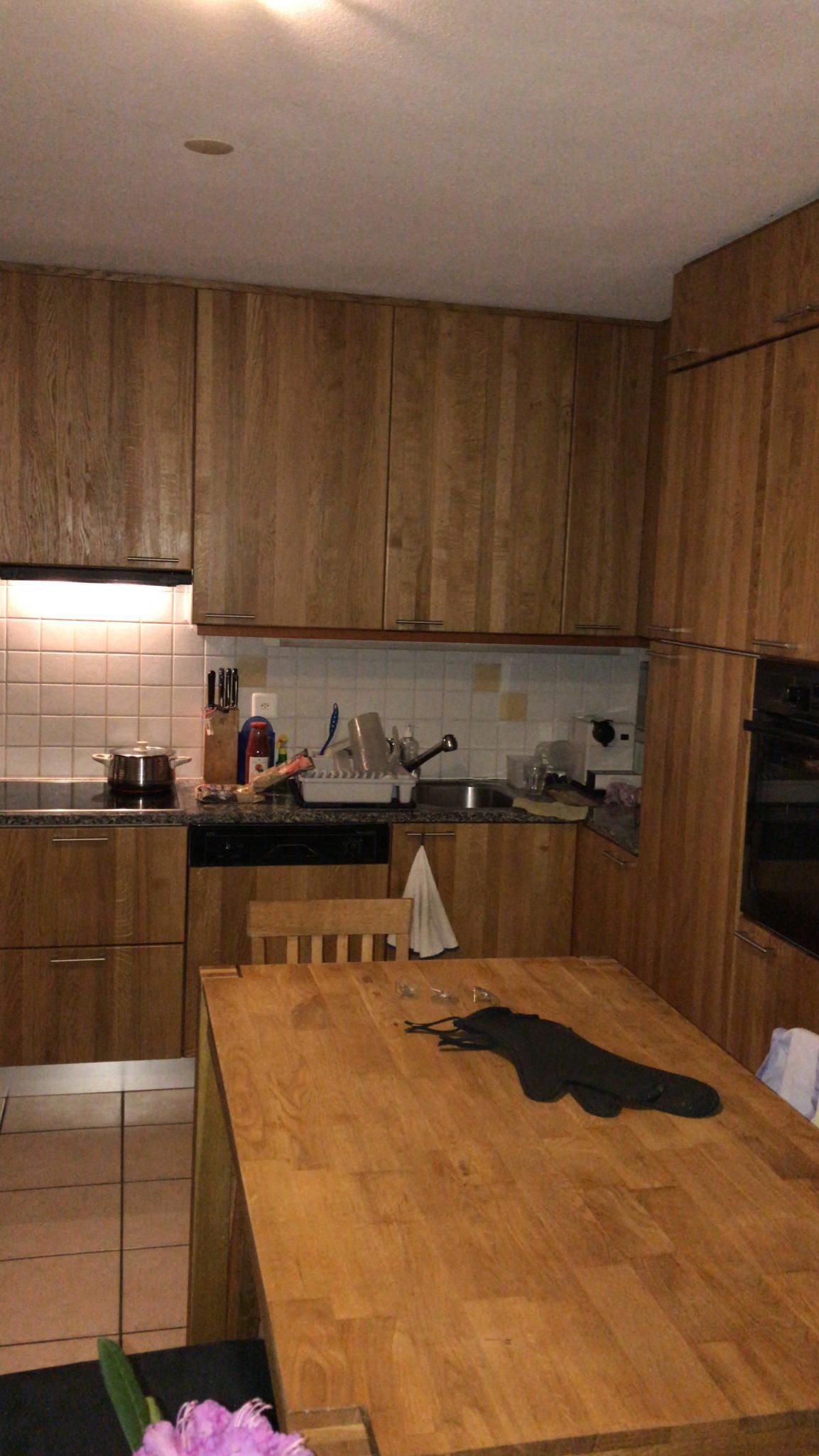 rifacimento ante cucina in rovere massiccio oliato