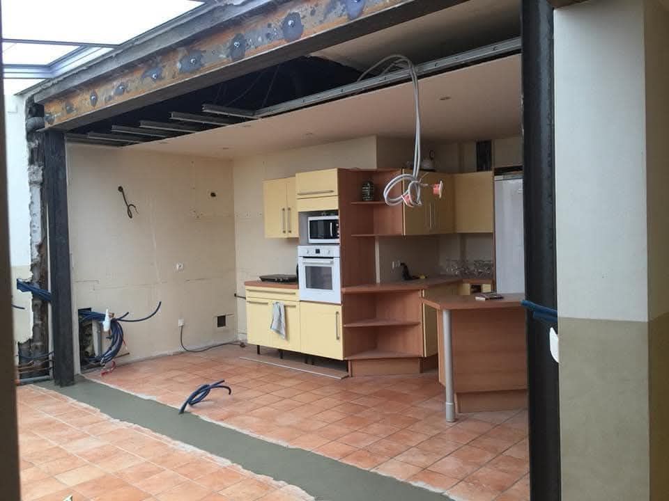 Ouverture d'un mur porteur dans une cuisine - après
