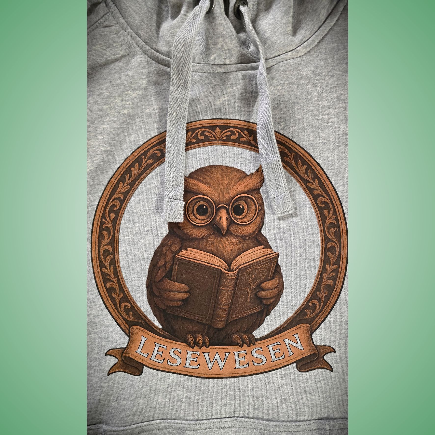 NEU! Lesewesen-Unisex-Hoodie mit Emblem - XS bis 6XL